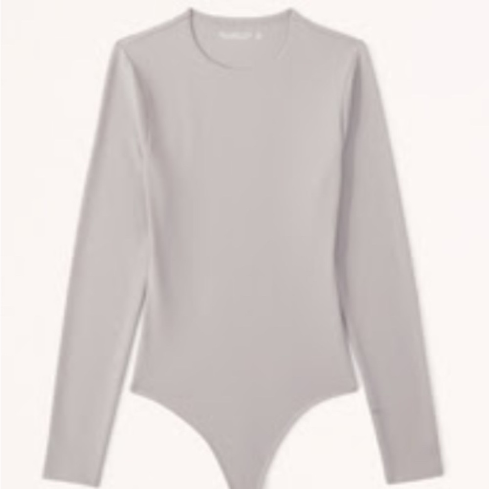 Abercrombie Long-Sleeve Cotton Seamless Fabric Crew Bodysuit
